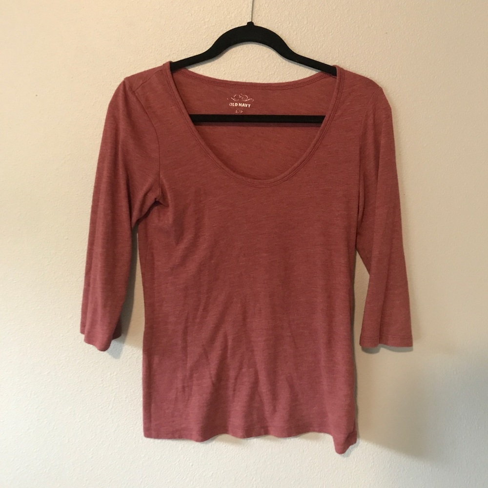 mauve 3/4 t-shirt